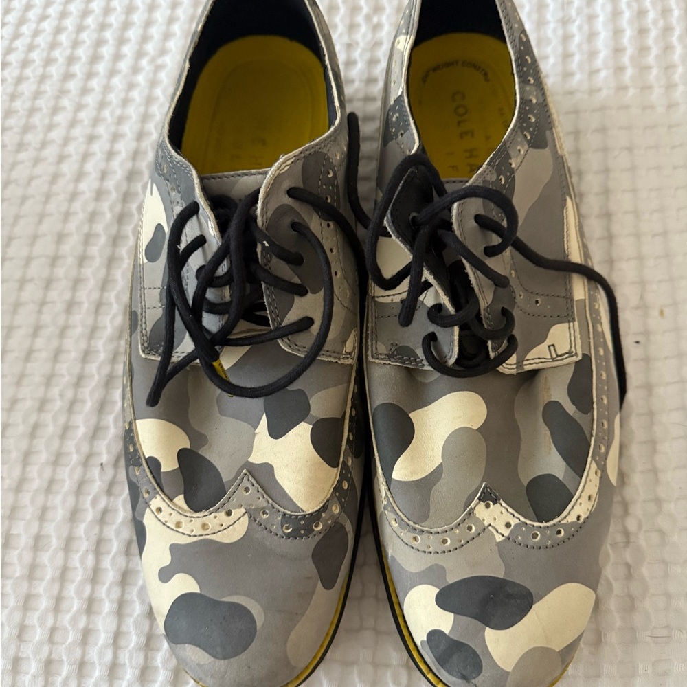 Cole Haan Men's Oxford Shoes - Gray Camouflage